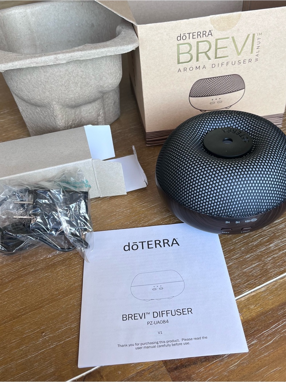 dōTERRA BREVI Aroma Diffuser - Walnut - Picture 3 of 8